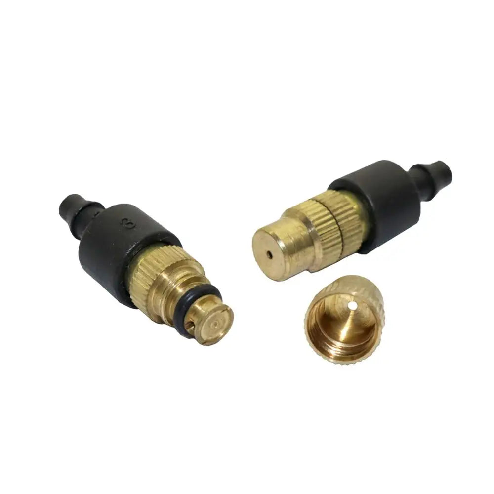 5 Pcs Garden Watering Irrigation Cooling Atomization Sprinklers Adjustable Brass Mist Particles Fine Mist Connection 4/7 Hose