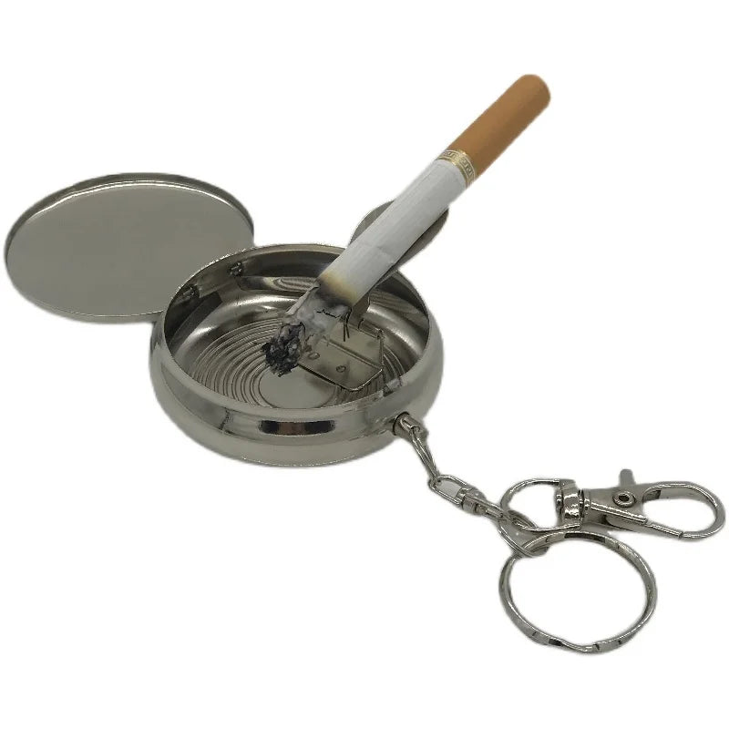 Japanese Mini Portable Ashtray with Cover Sealed Smoke Outdoor Travel Pocket Ashtray Compact Portable Ash Tray for Smoking