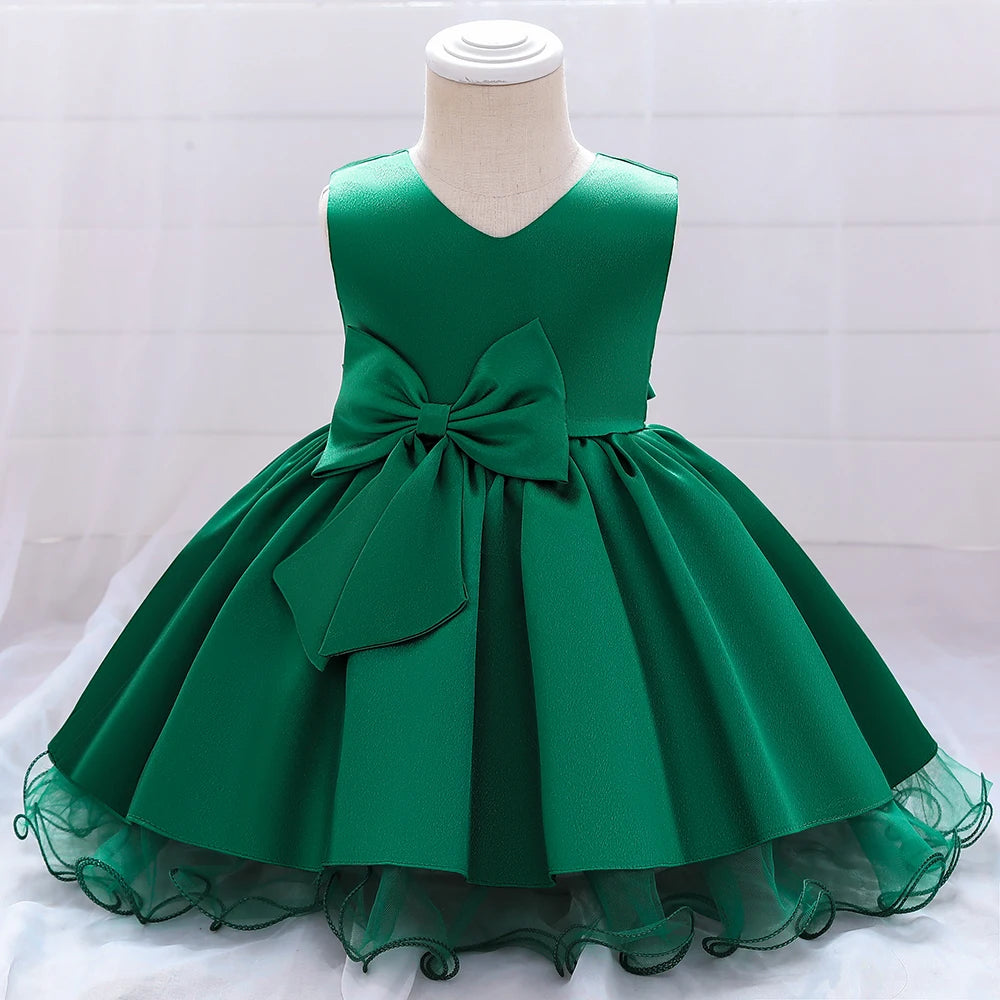 Infant Baby Girl Christmas Dresses Sequin Bow Princess Dress For Girls Birthday Wedding Party Dress Children Evening Clothes