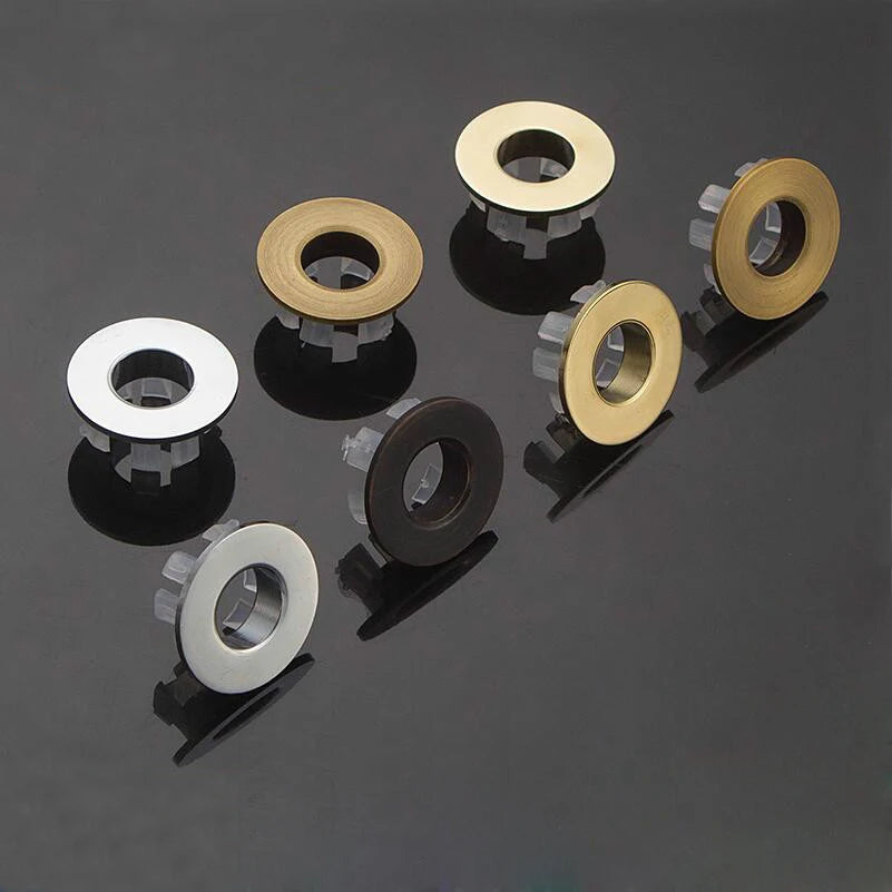 Six-foot Ring Insert Replacement Overflow Cover Black Silver Gold Vintage Bronze Brass Bathroom Basin Faucet Sink