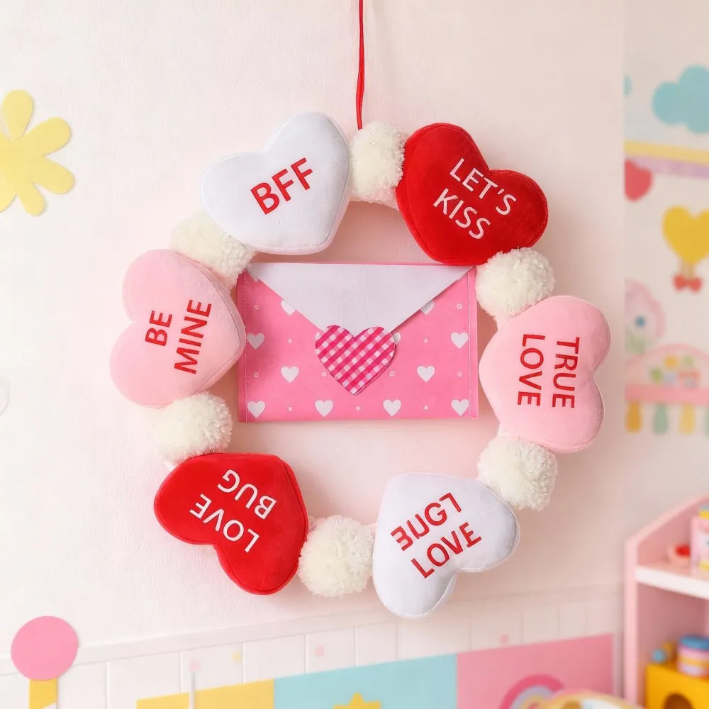 Valentine's Day Flower Wreath, Wedding Decoration Scene Arrangement, Home Door Hanging Decoration, Wall Hanging Small Ornaments