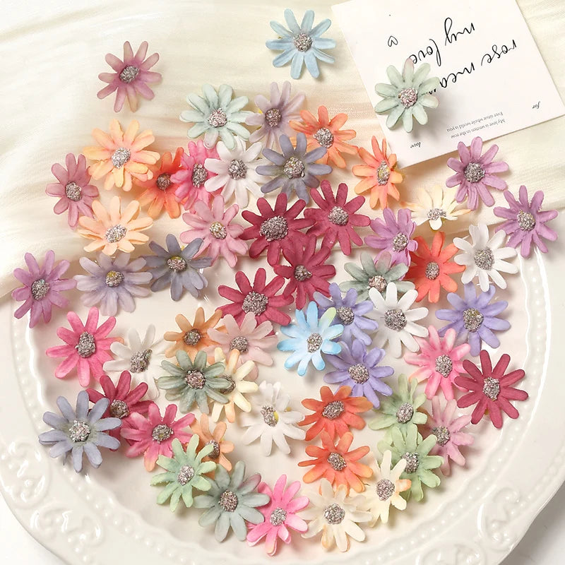 30/50Pieces 3cm Silk Rose Artificial Flowers Heads Fake Flowers for Home Decor Room Wedding Decoration DIY Garland Accessories