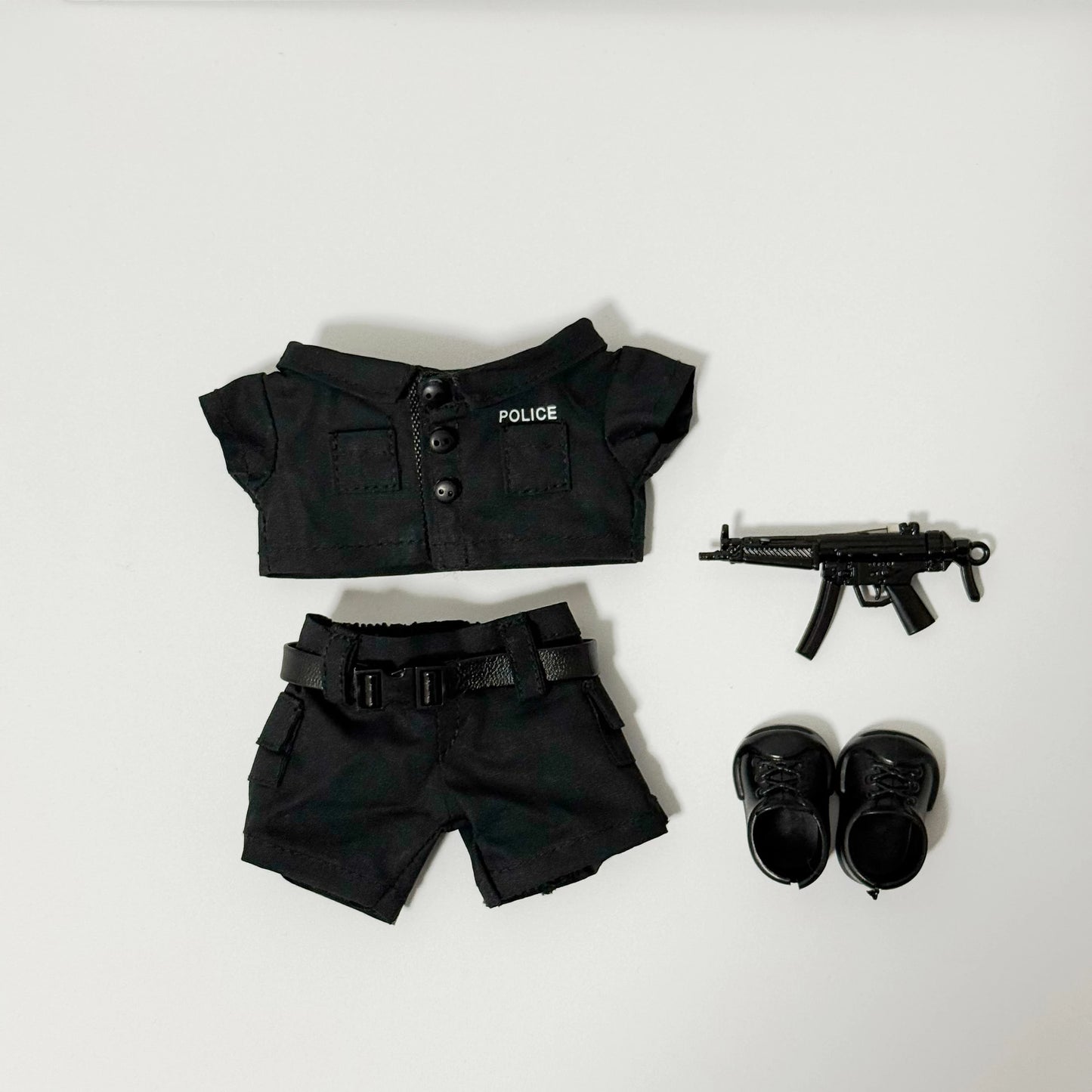 Labubu 3.0 Clothes Handsome Special Policeman Shirt Trousers Belt Shoes Set Mini Plush Doll Clothing Fashion Doll Accessories