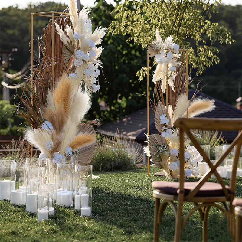 6/12/15Pc 55CM Artificial Pampas Grass Decor Bohemian Reed for DIY Floral Table Arrange Flower Wedding Home Christmas Decoration
