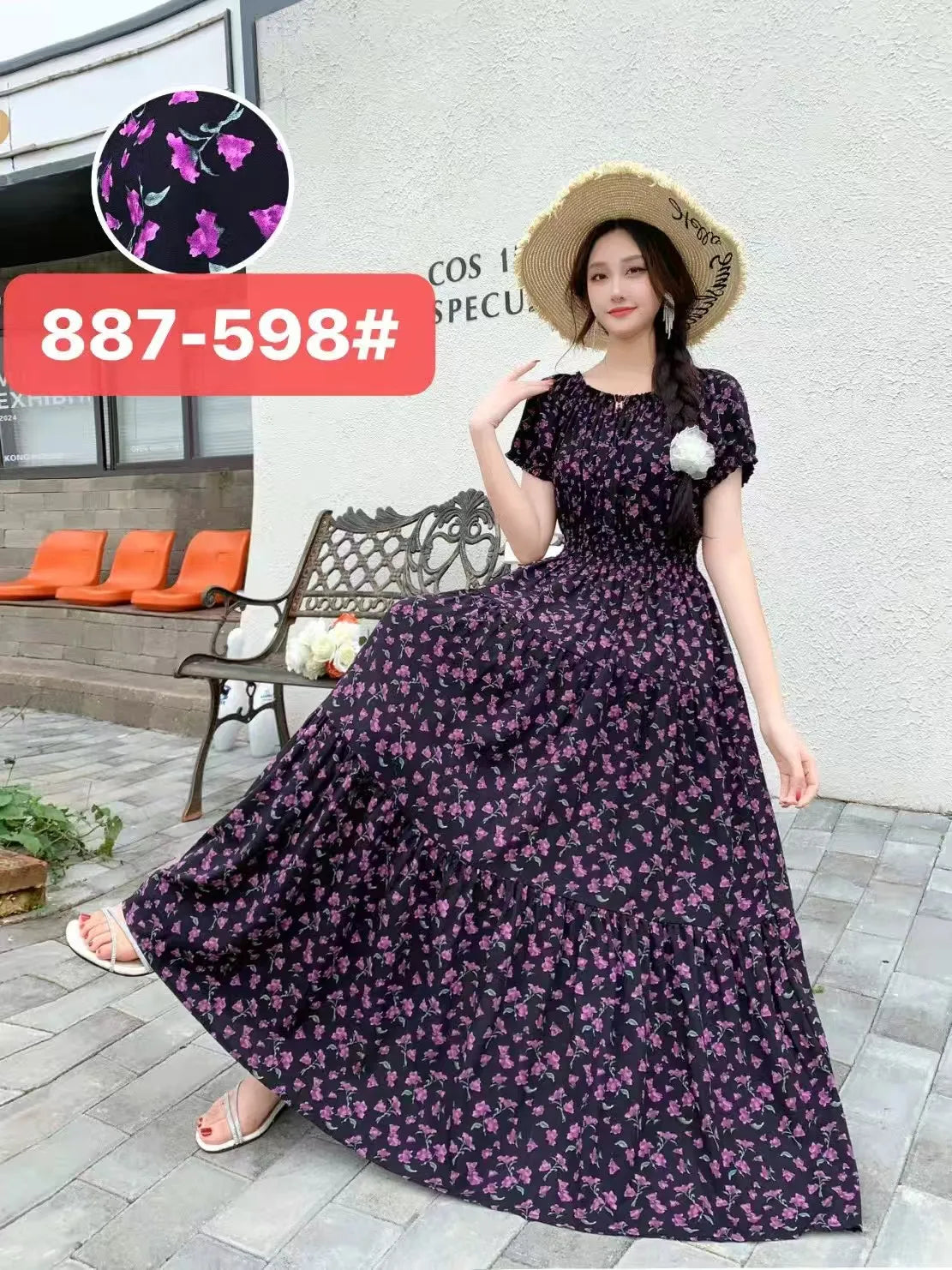 New Summer Dress Women Indian Clothes Cotton Linen Long Maxi Vintage Sexy Korean Casual Bohemian Floral Robe Vestidos Feminino