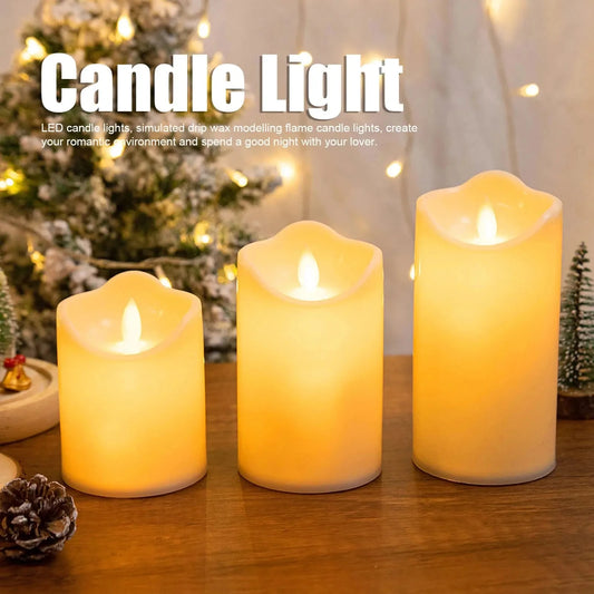 Flameless LED Candles with Remote Control and Timer Battery Operated Flickering Candle for Home Party Wedding Christmas Decor