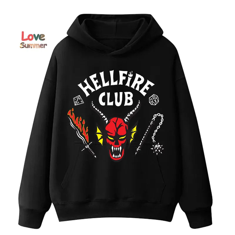 2026 Hellfire Club Monster Fashion Hoodie Stranger - Matching Family & Couples Trendy Printed Sweatshirt