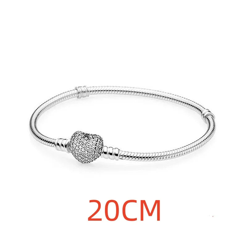 2024 925 Silver Plated Valentine's Day gift for lovers Pendant Charms it Original Bracelet For Women DIY Fashion Jewelry Making