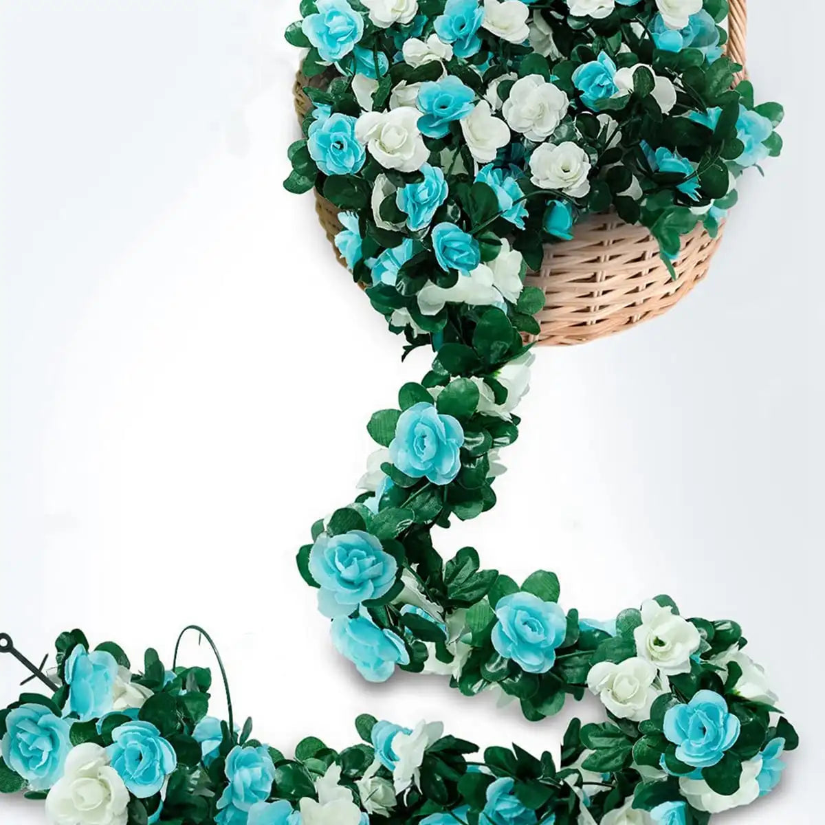 250CM Artificial Rose Flowers for Wedding Home Room Decoration Spring Autumn Garden Arch Christmas Rattan DIY Fake Plants Vine