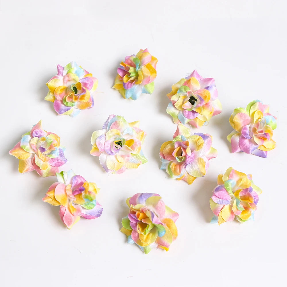 10/20Pcs Artificial Flowers Rose Head Silk Fake Flowers For Home Decor Garden Party Wedding Decoration Craft Wreath Accessories