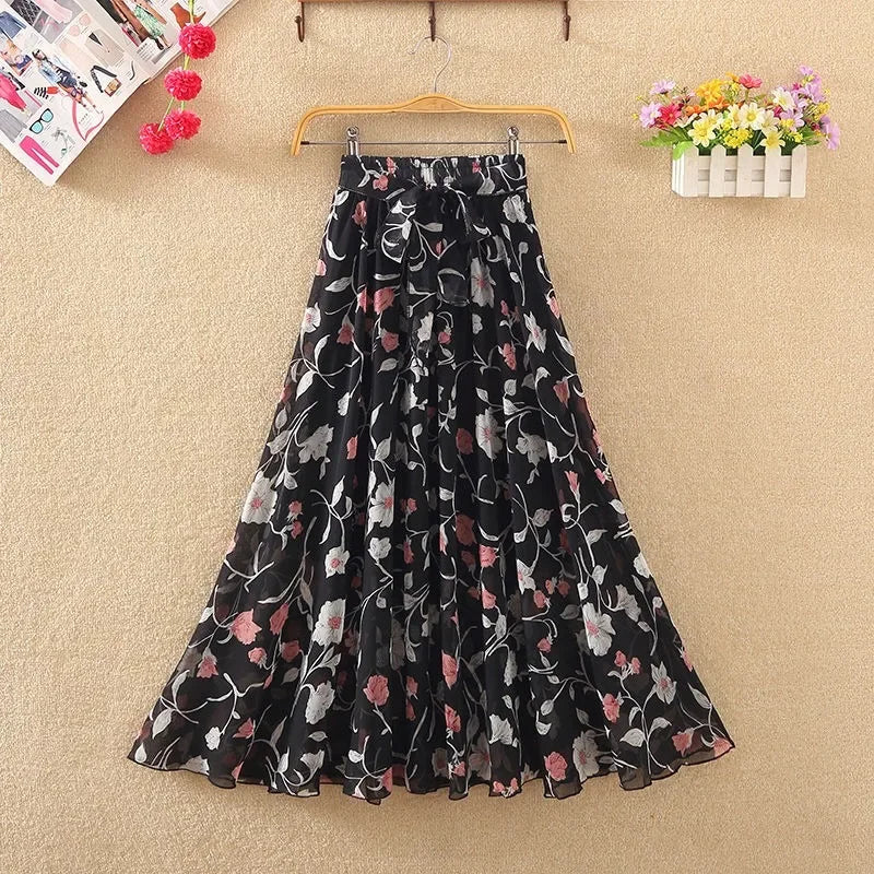 Skirts for Women Summer 2025 A Line High Waist Woman Skirt Casual Trend Modest Vintage Cheap Quality Korean Fashion Style Y2k V
