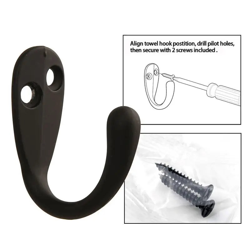 1pc Coat Hook Wall Mounted Hooks Clothes Rack Robe Hook Zinc Alloy Furniture Hook For Home Coats Hat Clothes Hanger Towel Keys