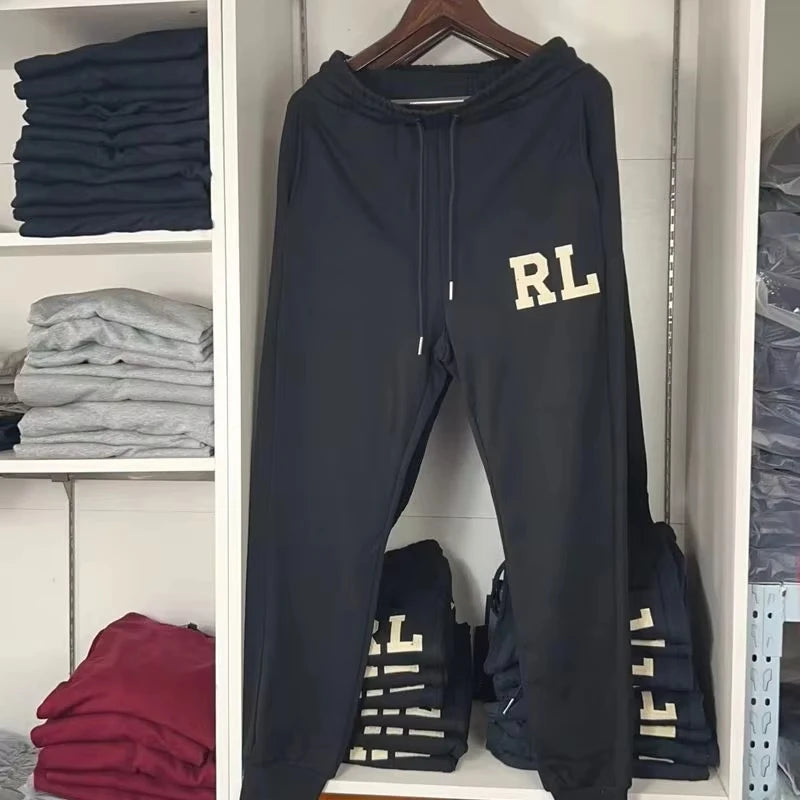 Men's 2026 New Hot Fashion Winter Casual Pants Sweatpants Sports Letters Small Feet Trousers Tied Feet American Men's Sweatpants