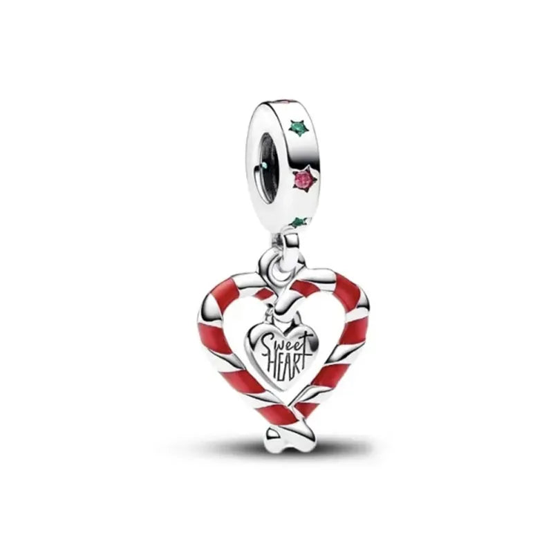 2024 925 Silver Plated Valentine's Day gift for lovers Pendant Charms it Original Bracelet For Women DIY Fashion Jewelry Making