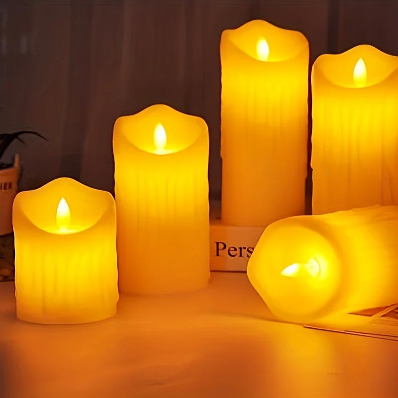 Flameless LED Candles with Remote Control and Timer Battery Operated Flickering Candle for Home Party Wedding Christmas Decor