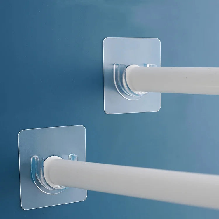 2/8/10PCS Curtain Rod Support Household Telescopic Rod Support Adhesive Support No Punching Clothes Rod Support Fixed Support