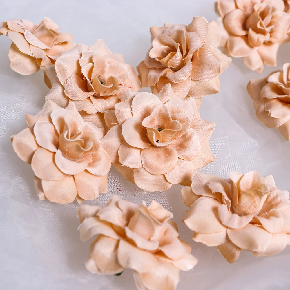 10/20Pcs Artificial Flowers Rose Head Silk Fake Flowers For Home Decor Garden Party Wedding Decoration Craft Wreath Accessories