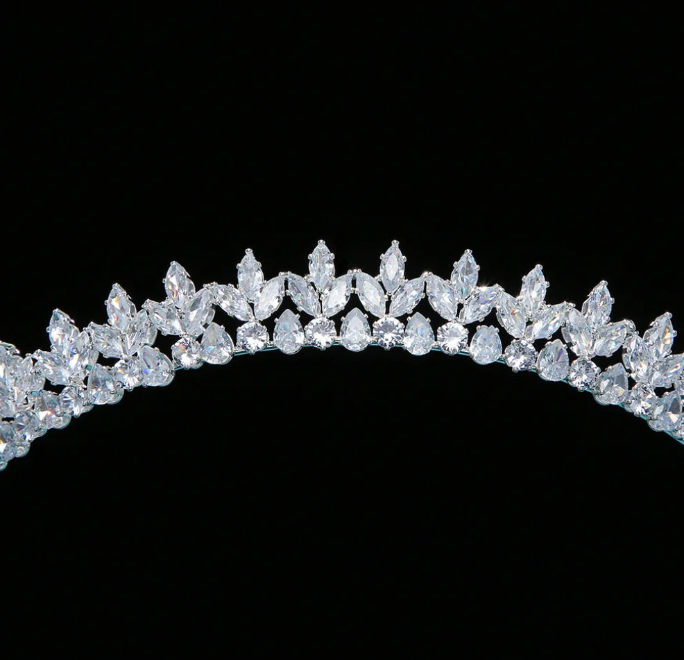 Princess Bridal Tiaras Crowns For Wedding Headdress Zirconia Crystal Tiara For Women Birthday Party Prom Hair Jewelry Headbands