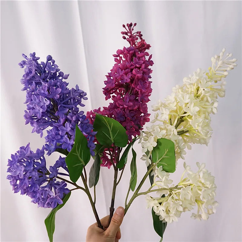 Artificial Lilac Flowers for Home Decoration, Beautiful Silk Flores, DIY Hand Flower Arrangement, Wedding, Living Room