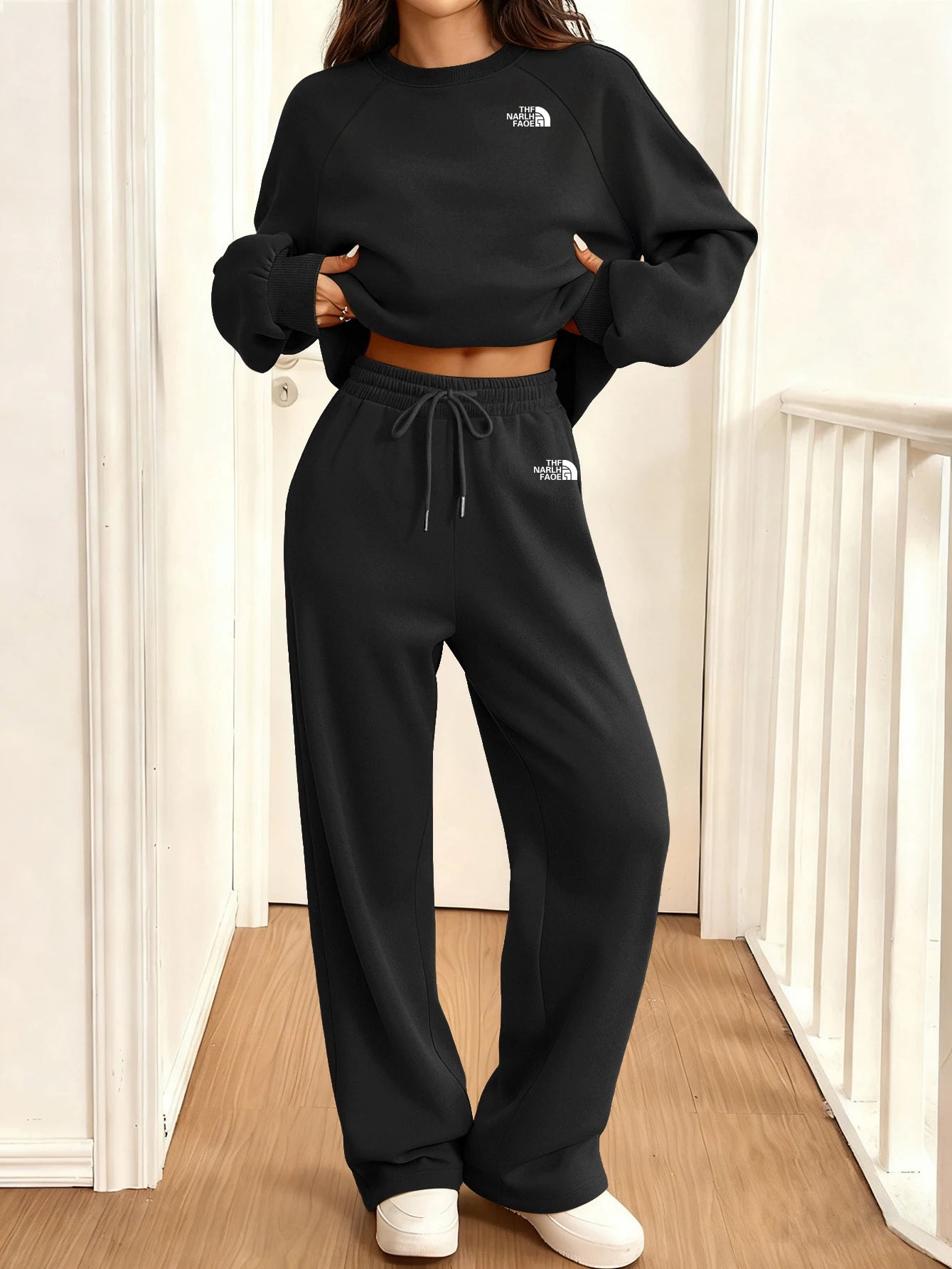 2026 Women's Tracksuit  Autumn Fashion  round-neck sweatshirt Two Pieces Outfit  Comfortable  daily street fitness jogging suit