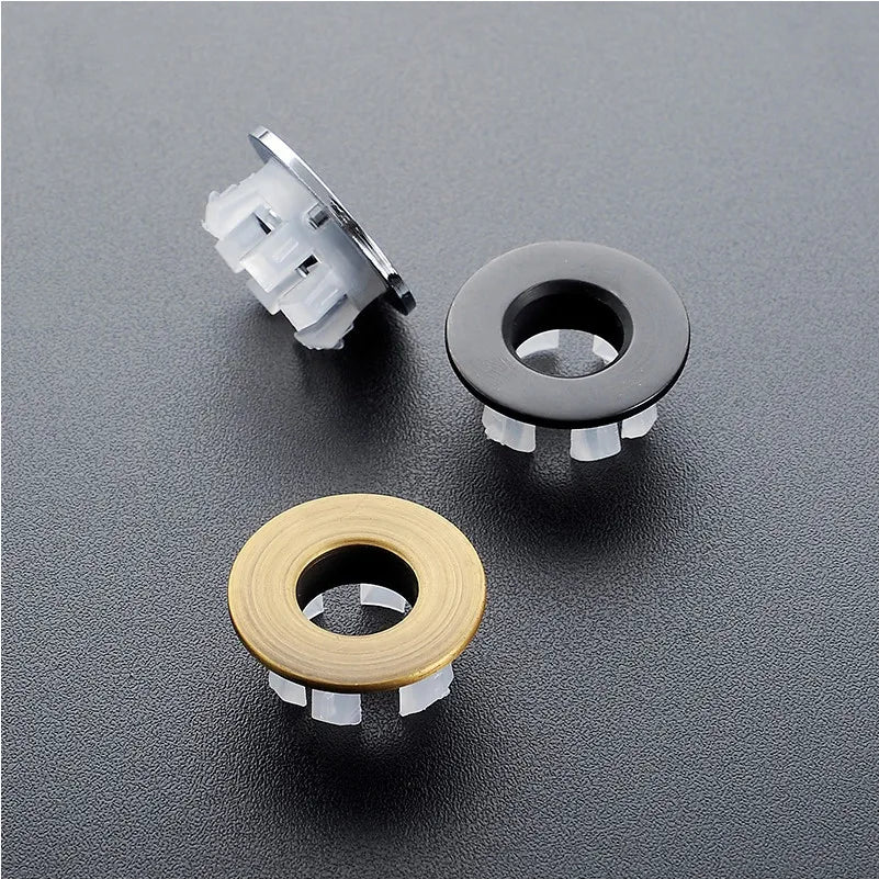 Six-foot Ring Insert Replacement Overflow Cover Black Silver Gold Vintage Bronze Brass Bathroom Basin Faucet Sink