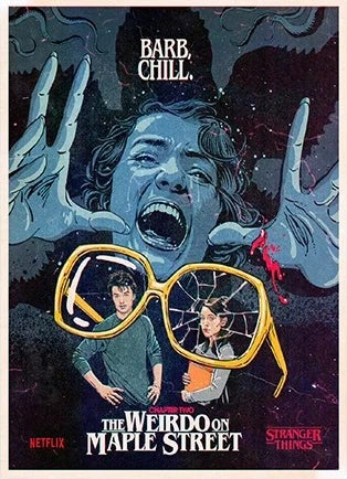 1PCS S-StrangerThings 5 Theme Frameless Canvas Core Print - HD Poster Decor Home Decor Living Room Bedroom Movie Peripheral