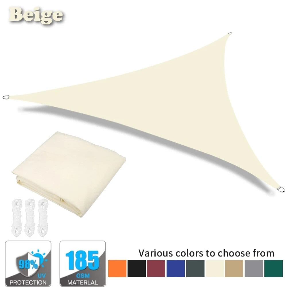 Triangle Sun Shade Sail Canopy 98% UV Block Sun Shelter Shade Cover for Outdoor Patio Pool Beach Backyard Garden Sunscreen Tents