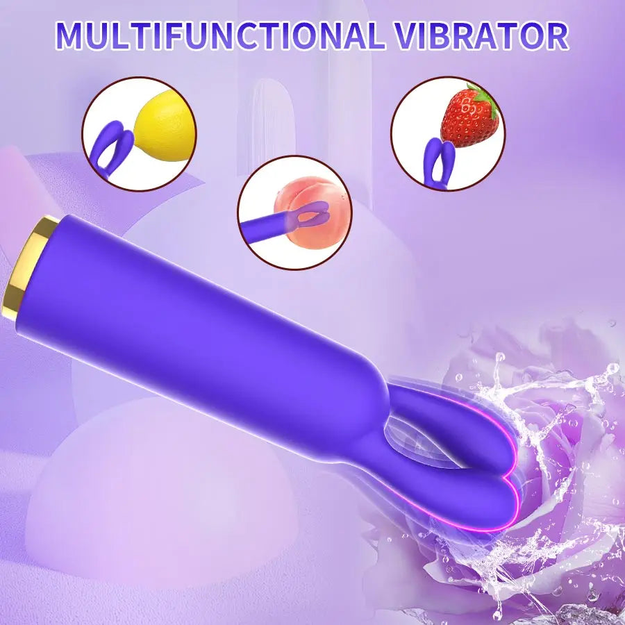 Female Clitoral Vibrator G-spot Nipple Rabbit Ear Dildo Stimulator 10 Vibration Modes Massager Adult Couple, Female Flirting Use