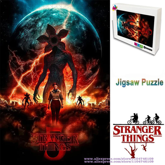 Stranger Things Puzzle Jigsaw 108/200/300/500/1000/1500Pcs Intelligence Puzzle Kids or Adults Christmas/birthday Gift Home Decor