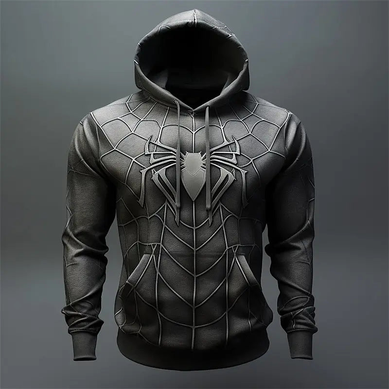 Autumn Fashion Sweatshirts For Men 3D Print Spider Pattern Leisure Cosplay  Oversized Hoodie Hip Hop Trend Harajuku Streetwear
