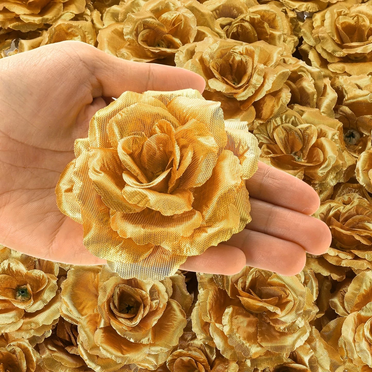 30Pcs Gold Artificial Flowers 8CM Fake Flower  Christmas Decoration Xmas Tree for Home Decor New Year 2026 Gifts Accessories