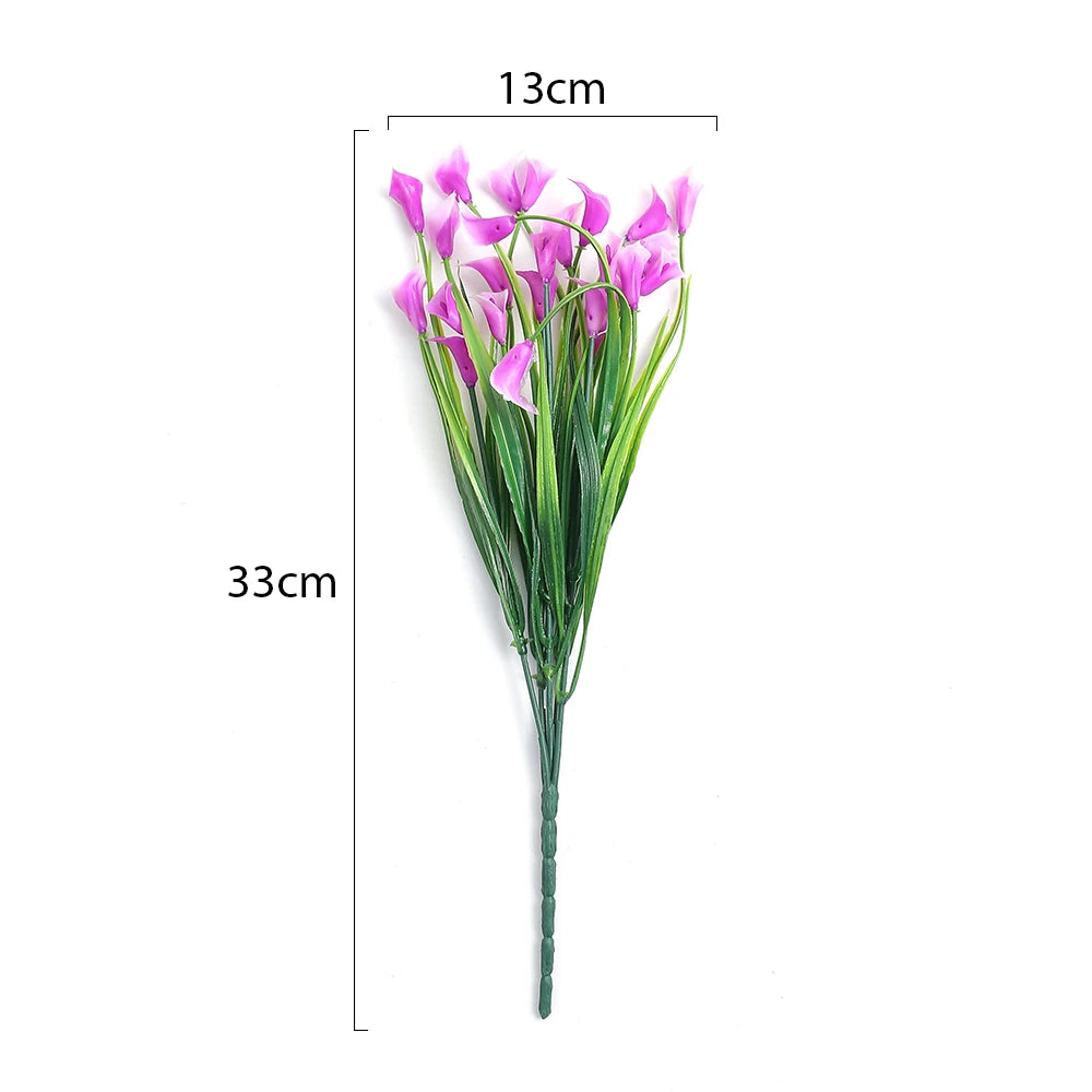 Artificial Flowers Bouquet 33cm Fake Flowers for Home Room Decor Garden Wedding Decoration Outdoor Vase Flower Arrangement Plant