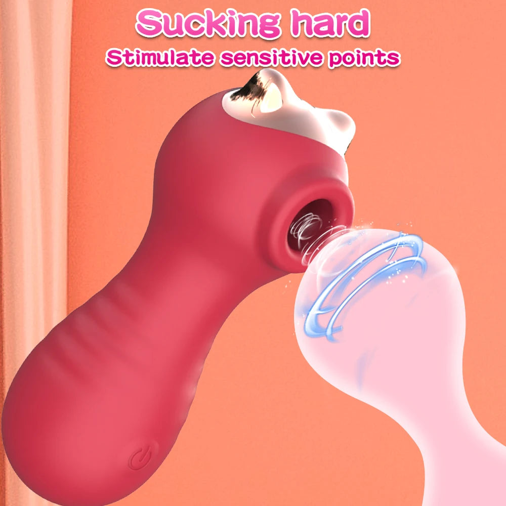 Mini Kitty Sucking Vibrators G-spot Vibrating Egg Clit Stimulation Nipple Vagin Sucking Massage Erotic Toys Female Masturbation