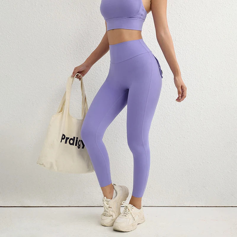 Sexy Spicy Girl Gym Sports Pants Chic Pocket Stretch Running Leggings Women High Waist Hip Lifting Breathable Yoga Trousers