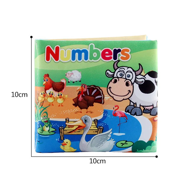 8 Page Cloth Book Infant Soft Books Cartoon Animals Numbers Food Cognitive Development Learning Early Education Toys For Kids