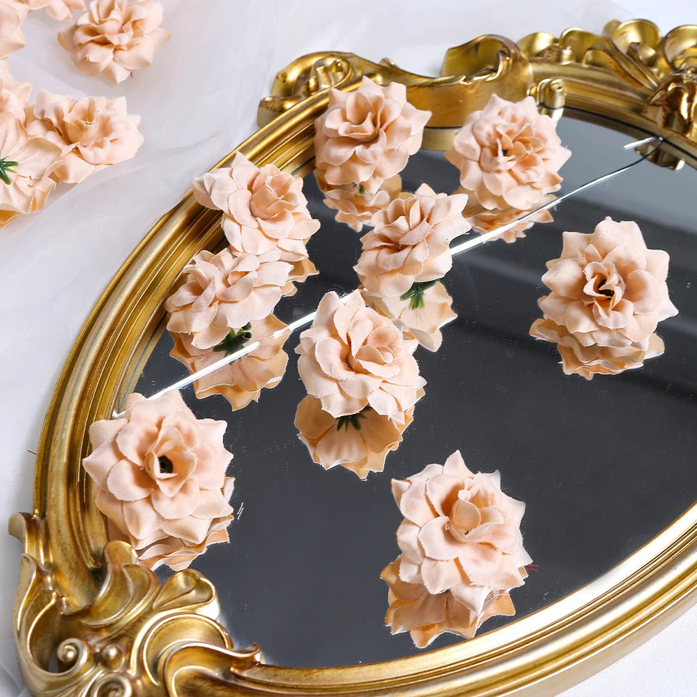 10/20Pcs Artificial Flowers Rose Head Silk Fake Flowers For Home Decor Garden Party Wedding Decoration Craft Wreath Accessories