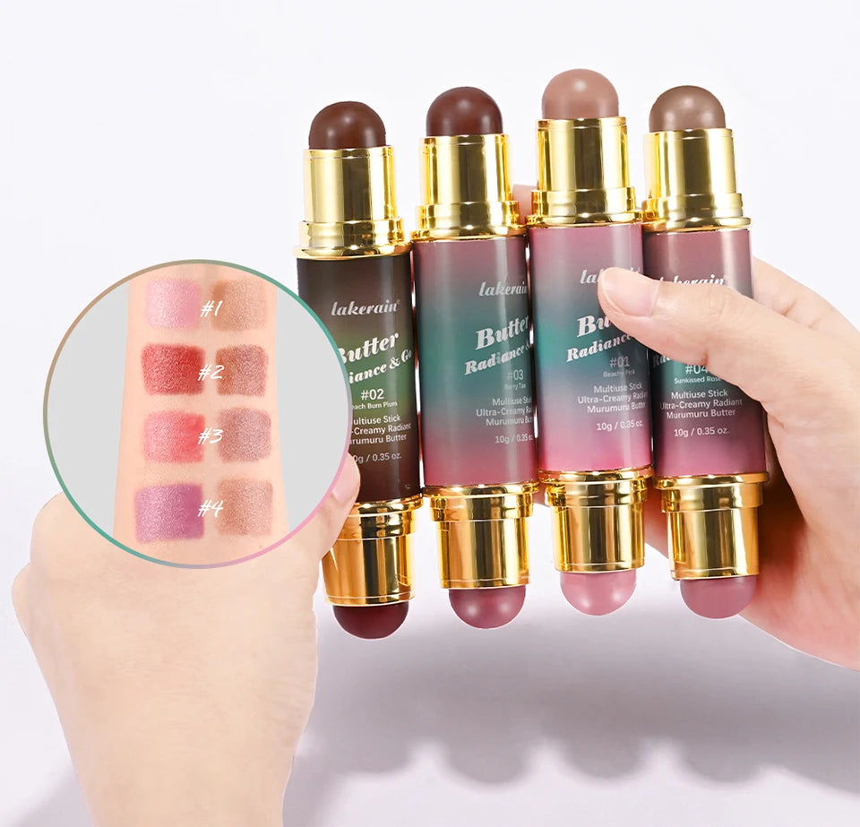 Physicians Butter Glow And Go Multiuse Stick Double Headed Bronzer Blush For Cheeks Eyes Lips Long Lasting Matte Glow Makeup