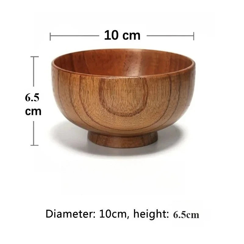 230ml Jujube Wood Tableware Rice and Soup Bowl Natural Wood Bowl Food Container Children's Tableware Wooden Utensils