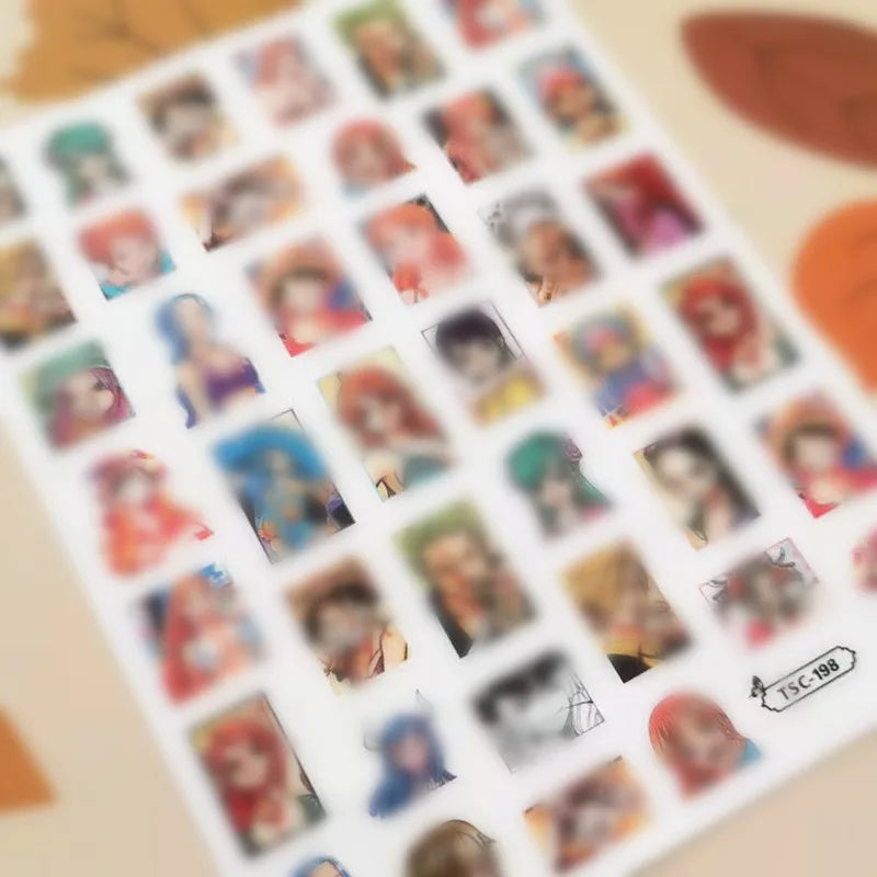 Anime JoJos Bizarre Adwenture Design 3D Decoration Sliders DIY Back Glue Self Adhesive  Nail Art Sticker TSC 133