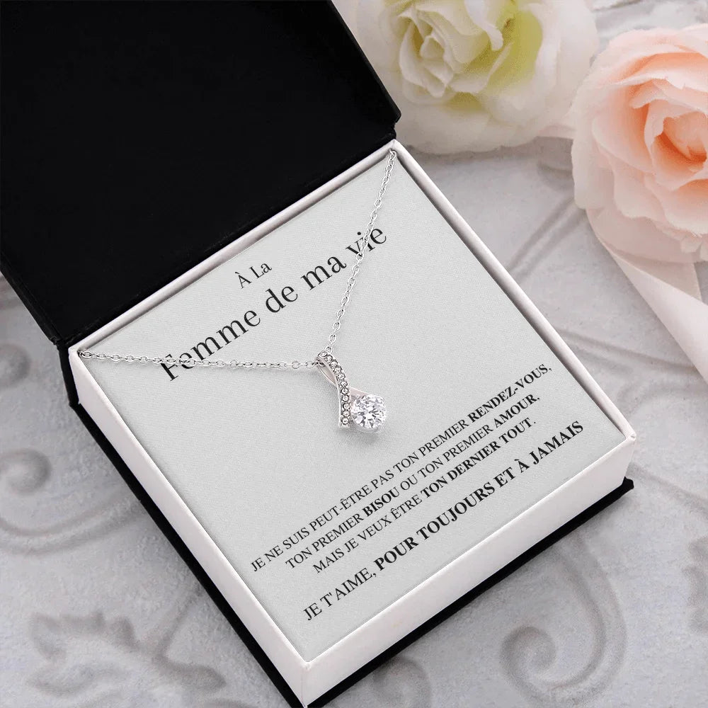 Alluring Love Heart Necklace For Wife Gifts Women Valentine's Day Birthday Christmas Gift For My Wife Fashion Jewelry With Box