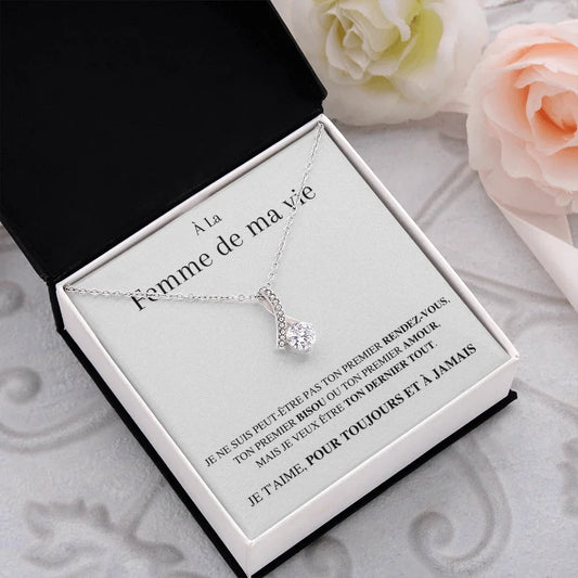 Alluring Love Heart Necklace For Wife Gifts Women Valentine's Day Birthday Christmas Gift For My Wife Fashion Jewelry With Box