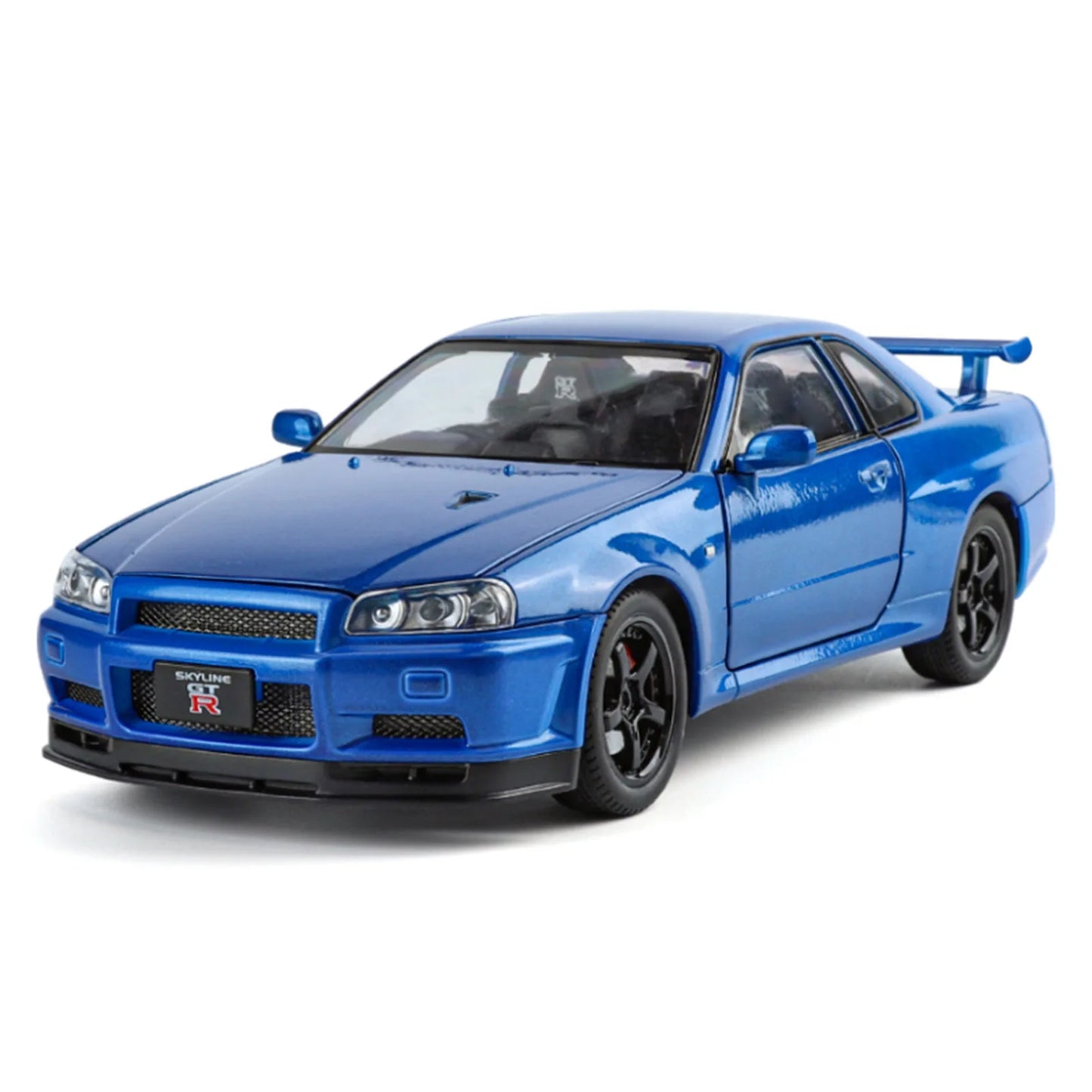 1:24 NISSAN Skyline Ares GTR GT-R R34 Alloy Sports Car Model Diecasts & Toy Racing Vehicles Car Model Sound and Light Kids Gifts