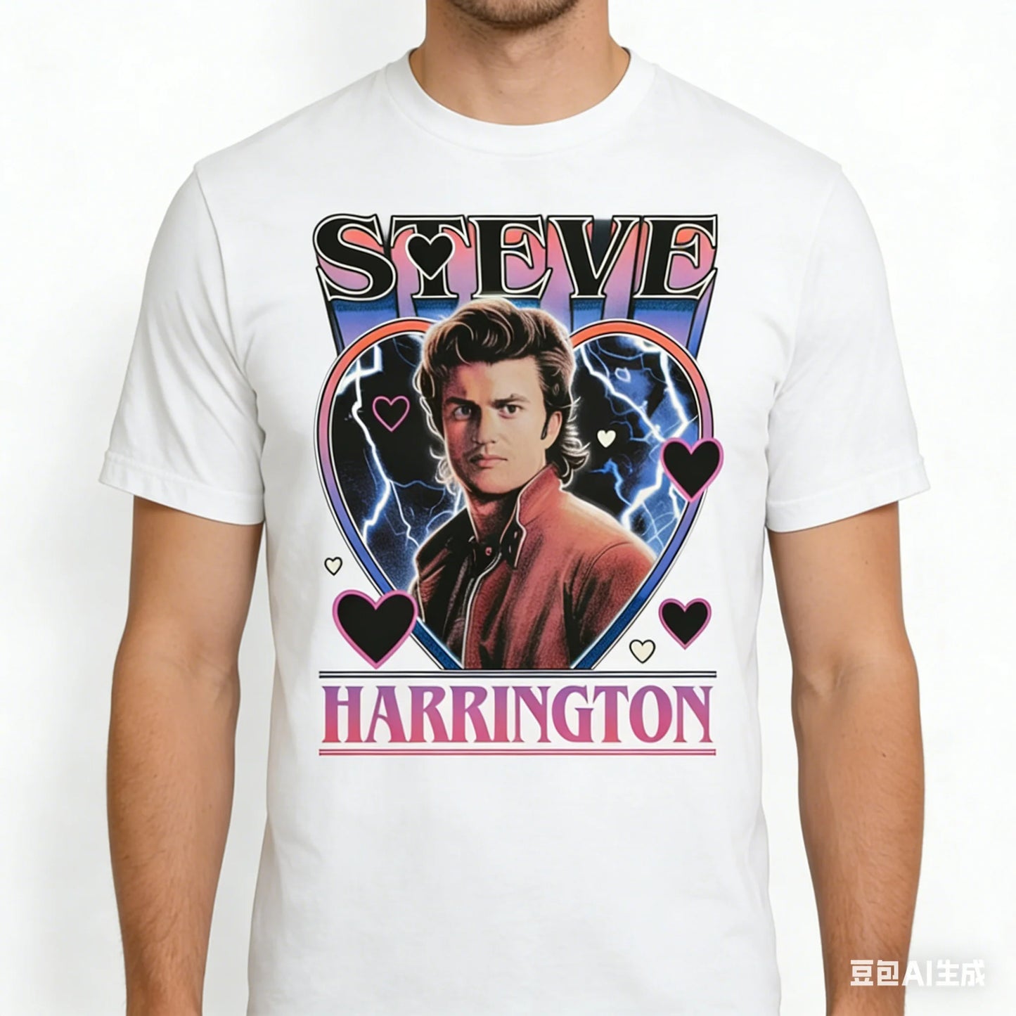 Stranger Steve Harrington Retro popular film television men's T-shirt, cotton retro casual daily wear,summer top,fast shipping