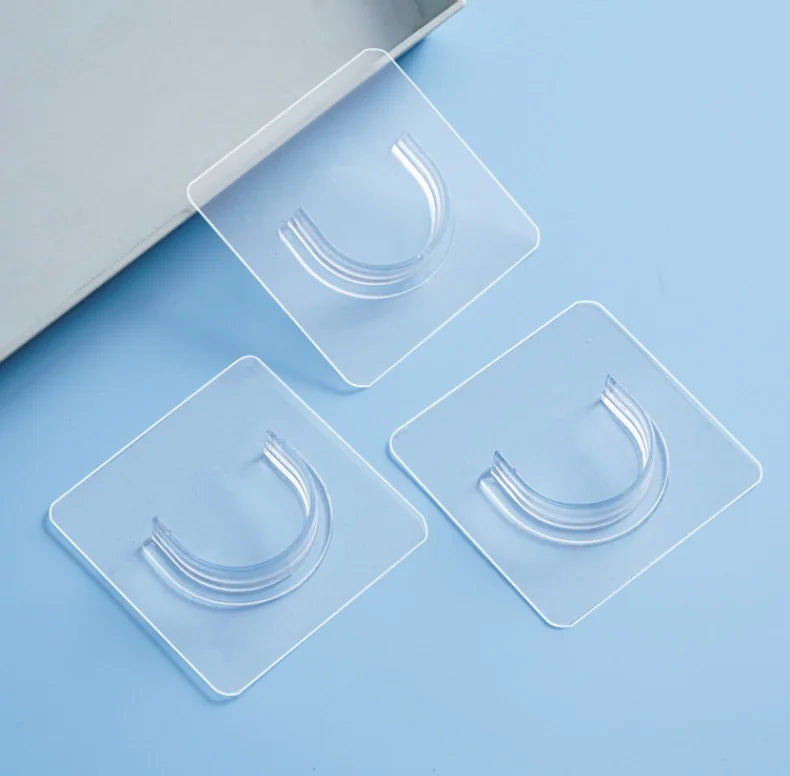 2/8/10PCS Curtain Rod Support Household Telescopic Rod Support Adhesive Support No Punching Clothes Rod Support Fixed Support