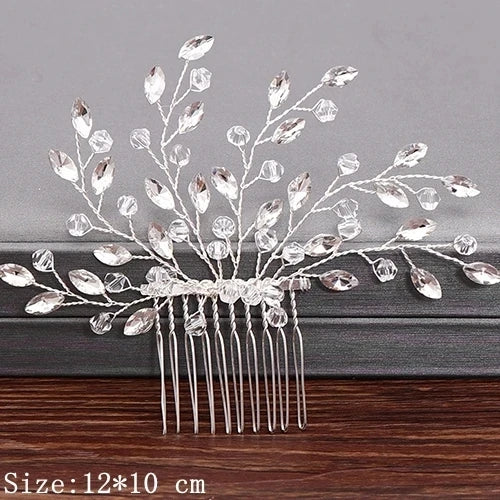 Wedding Hair Combs Bridal Hair Accessories For Women Hair Jewelry Silver Color Pearl Rhinestone Head Jewelry Women Accessories