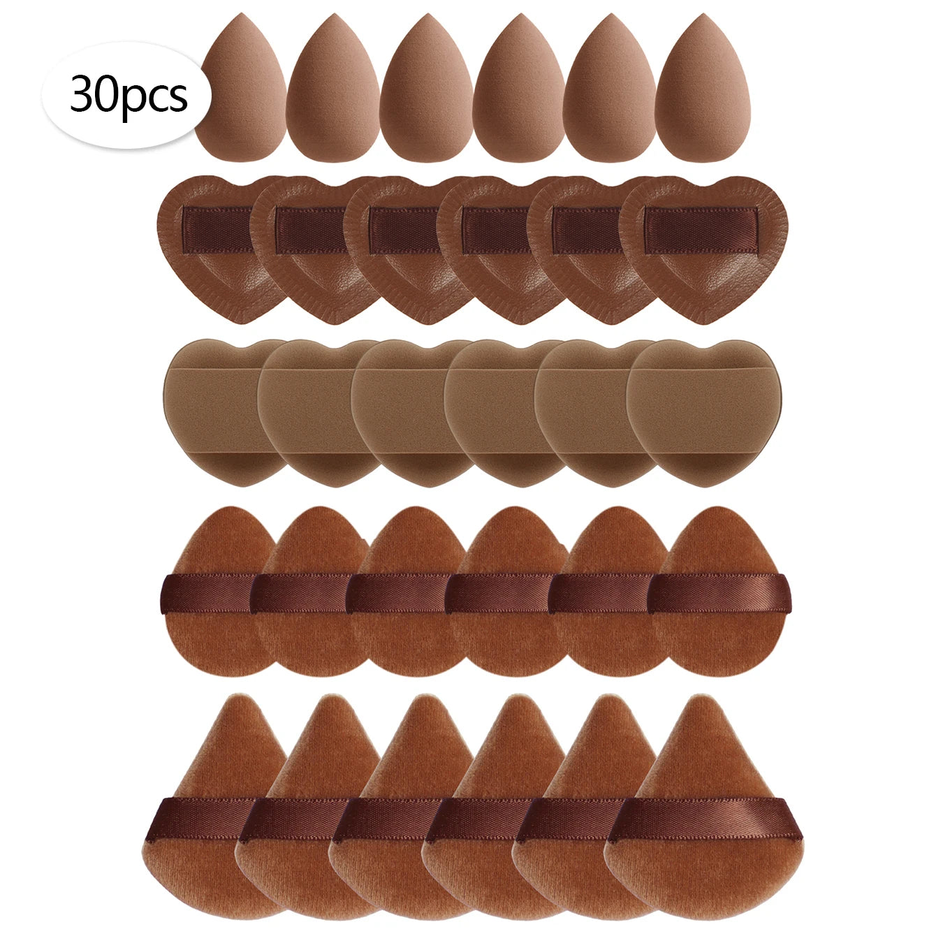 15/30/60 Mini Makeup Sponge Powder Puff Beauty Sponge for Makeup Concealer Liquid Foundation Face Cosmetic Puff Makeup Sponge