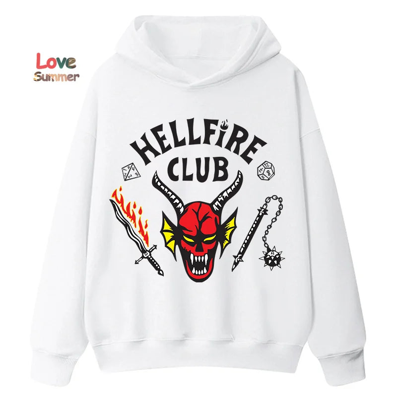 2026 Hellfire Club Monster Fashion Hoodie Stranger - Matching Family & Couples Trendy Printed Sweatshirt