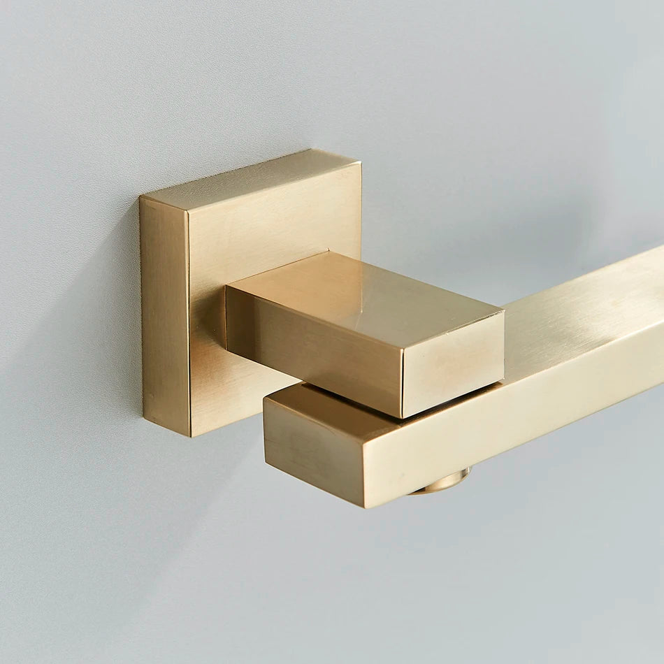 Free Shipping  Bathroom Brass Chrome/Black Bronze Shower Faucet Spout Wall Mounted Swive Bath Spout Bathroom Accessories