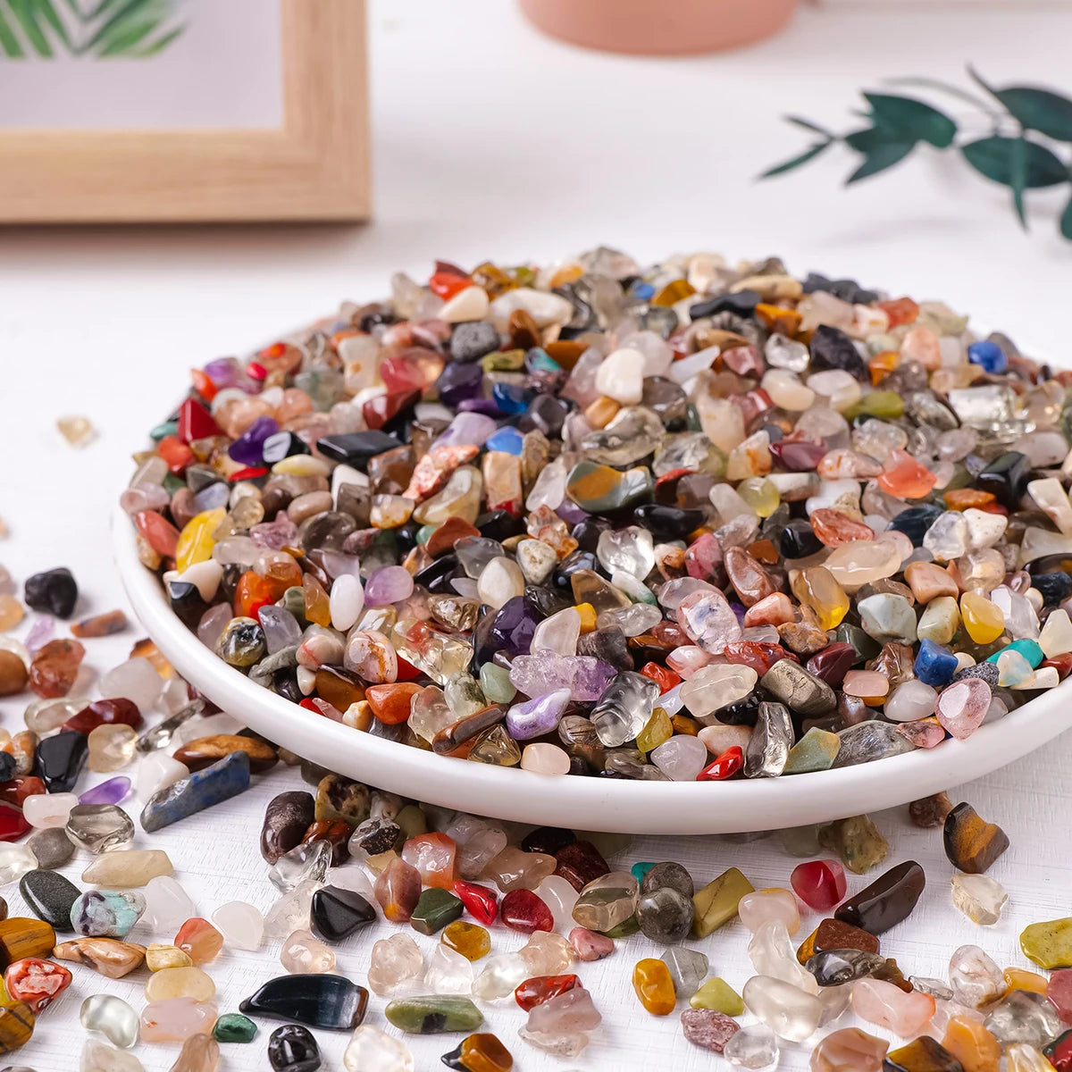 100g Natural Stones Mixed Crystal Material Crystal Gravel Stone Chips Ore Minerals Reiki Specimen Gemstones Aquarium Decoration