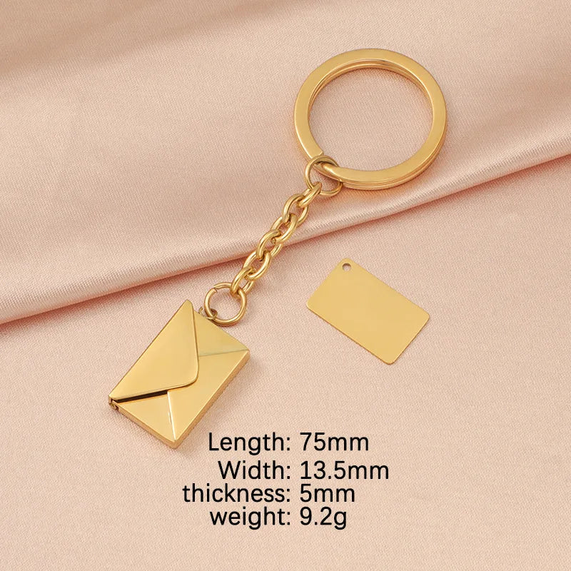 Love Letter Envelope Keychain Cartoon Heart To Puzzle Couple Mini Drawing Board Valentine's Day A Pair Customized Pendant Gifts